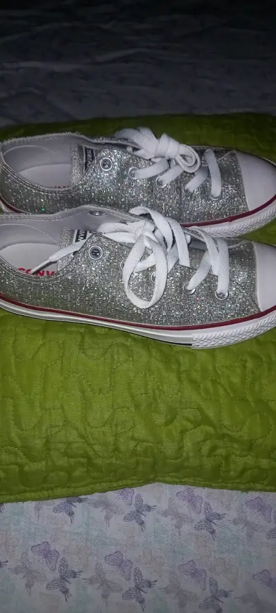 Zapatillas Converse plateadas para niños - miniatura 2