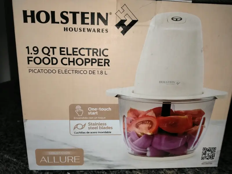 Picatodo eléctrico Holstein de 1.8L con cuchillas de acero - 1