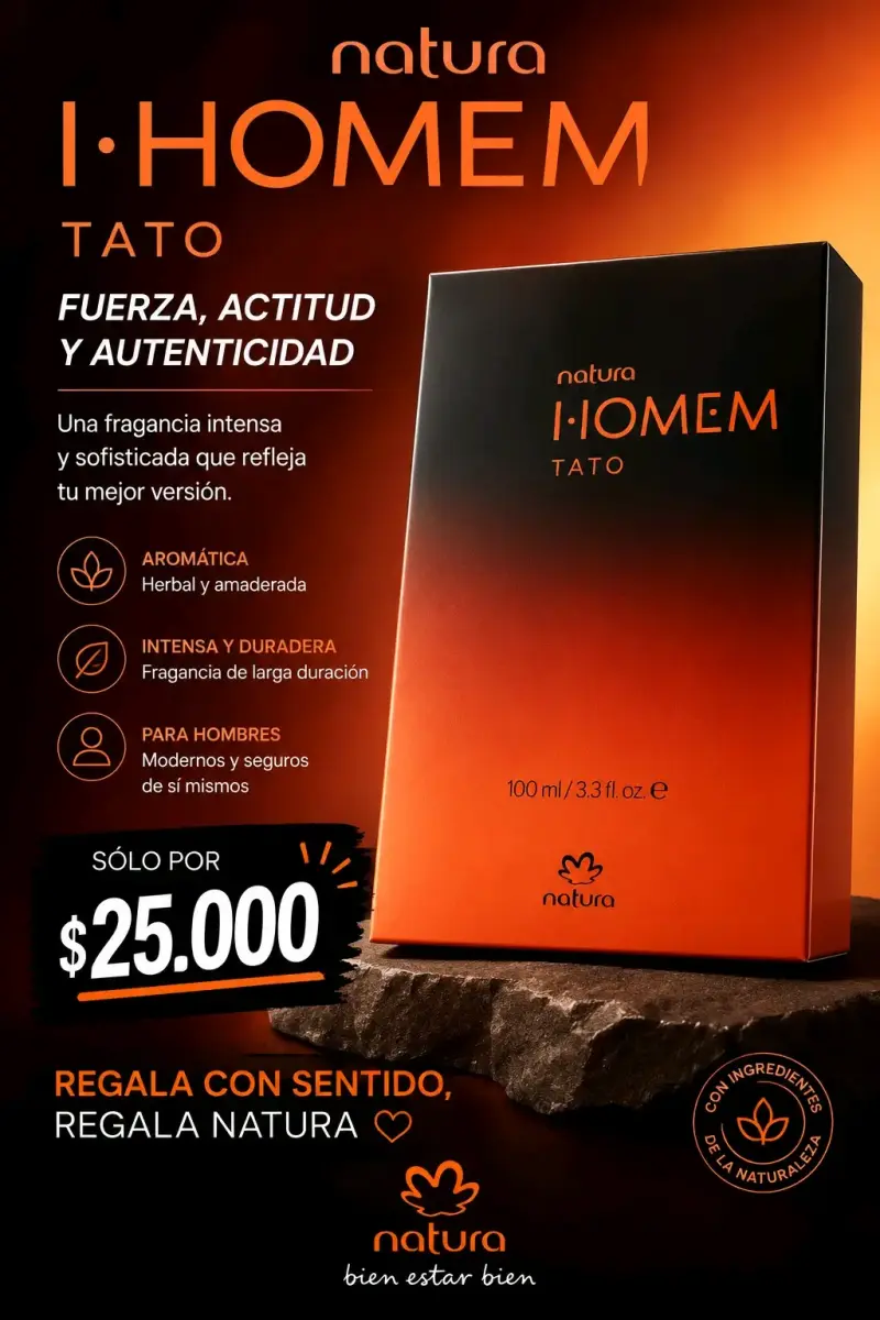 Perfume Natura Homem Tato 100 ml para Hombre