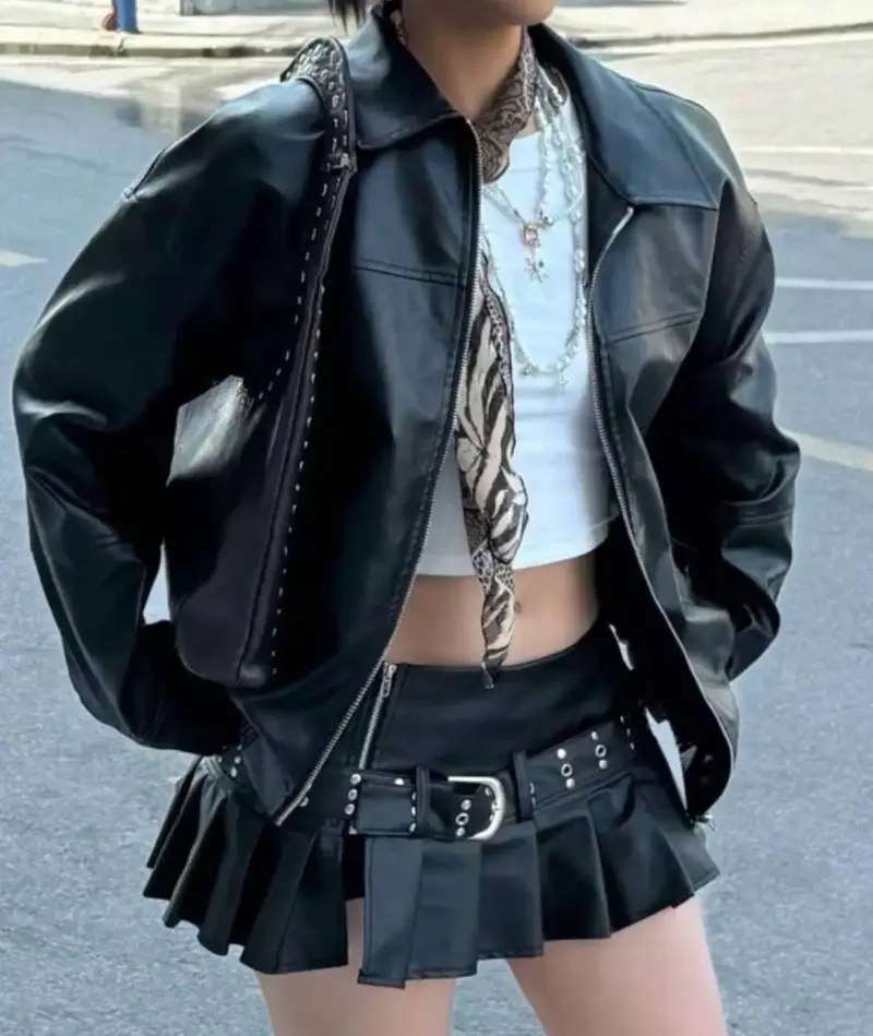 Chaqueta bomber XL cuerina - 1