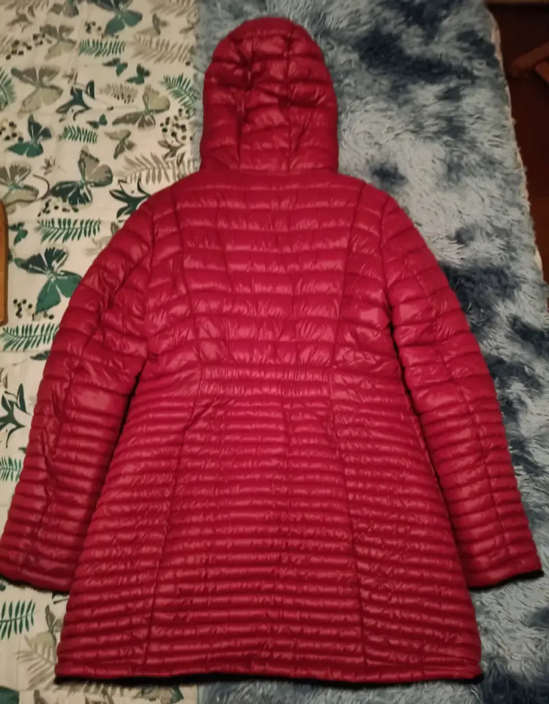 Parka acolchada roja reversible con capucha mujer - 2