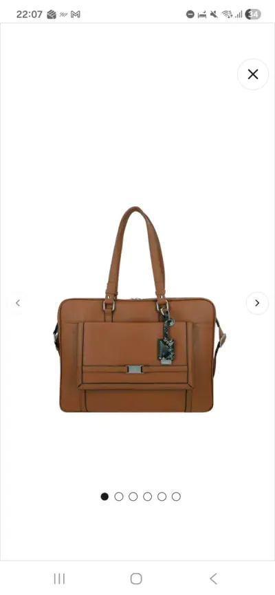 Bolso de cuero marrón con diseño elegante - miniatura 1