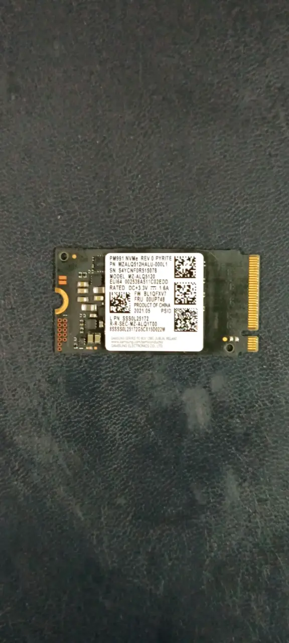 SSD Samsung PM991 NVMe 512GB
