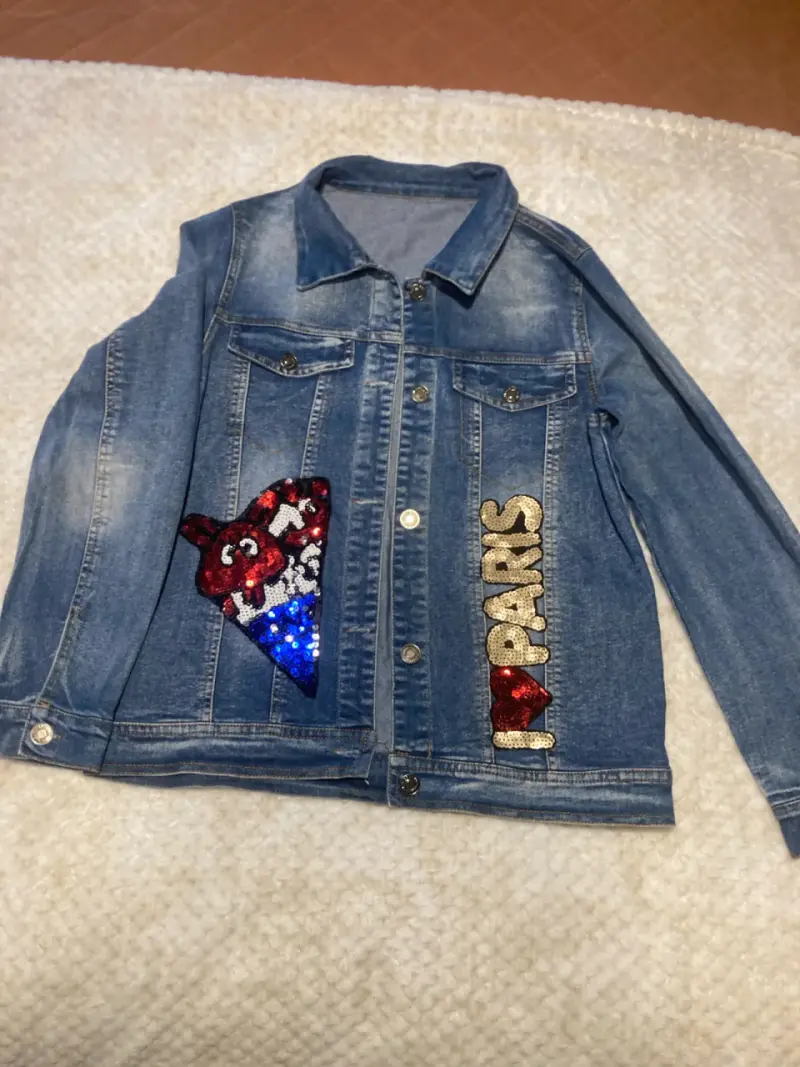 Chaqueta de mezclilla con diseño bordado - 2