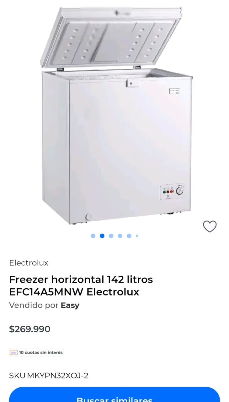 Freezer horizontal Electrolux 142 litros - 1