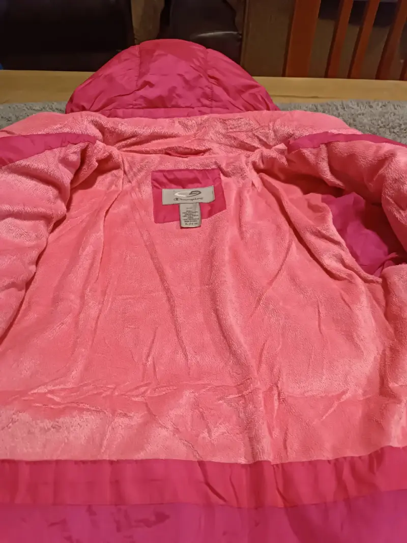 Chaqueta de invierno rosa Champion con capucha - 3