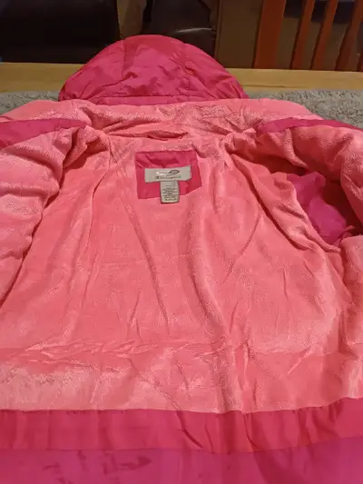 Chaqueta de invierno rosa Champion con capucha - miniatura 3