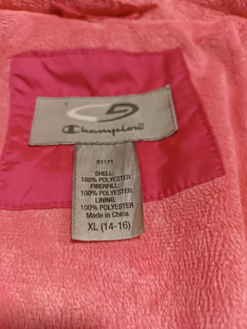 Chaqueta de invierno rosa Champion con capucha - 4