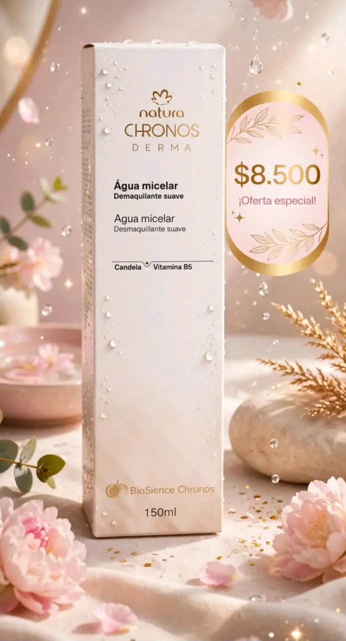 Agua Micelar Natura Chronos Desmaquillante Suave 150ml