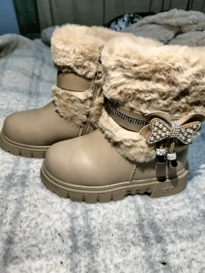 Botas de invierno para niños con forro de felpa - miniatura 4