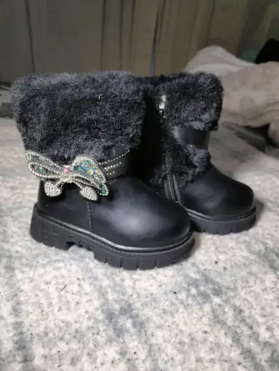 Botas de invierno para niños con forro de felpa - miniatura 5