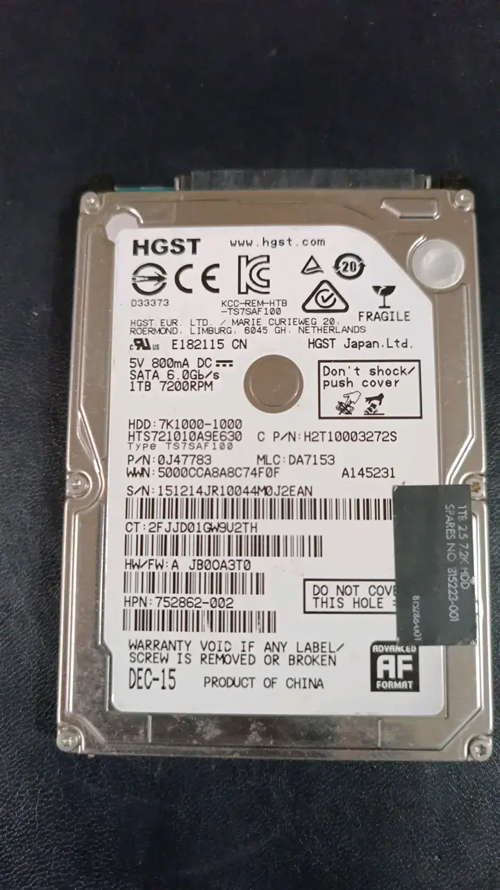 Disco Duro HGST 1TB 7200RPM SATA