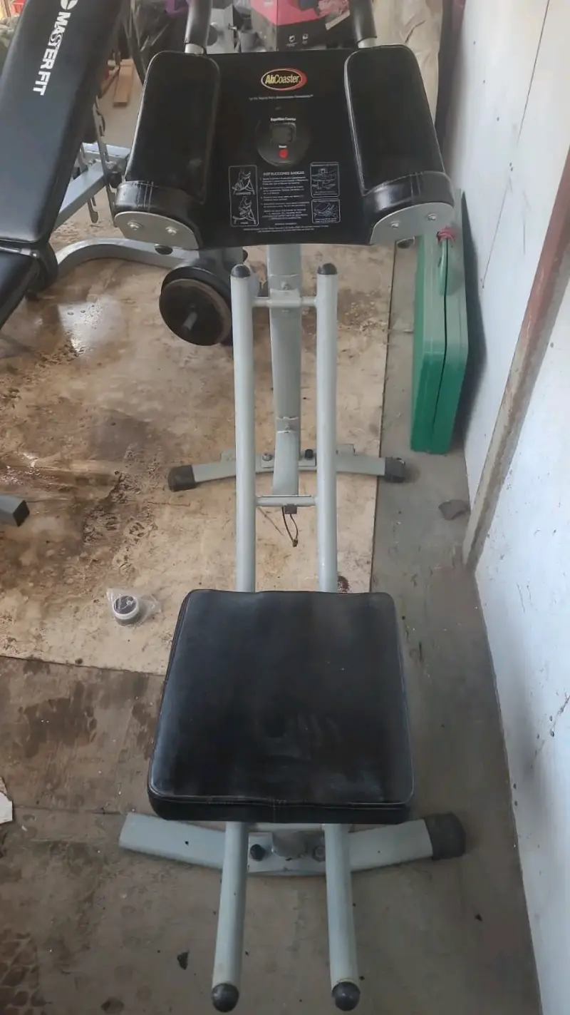 Banco de pesas Masterfit con barra y discos - 4