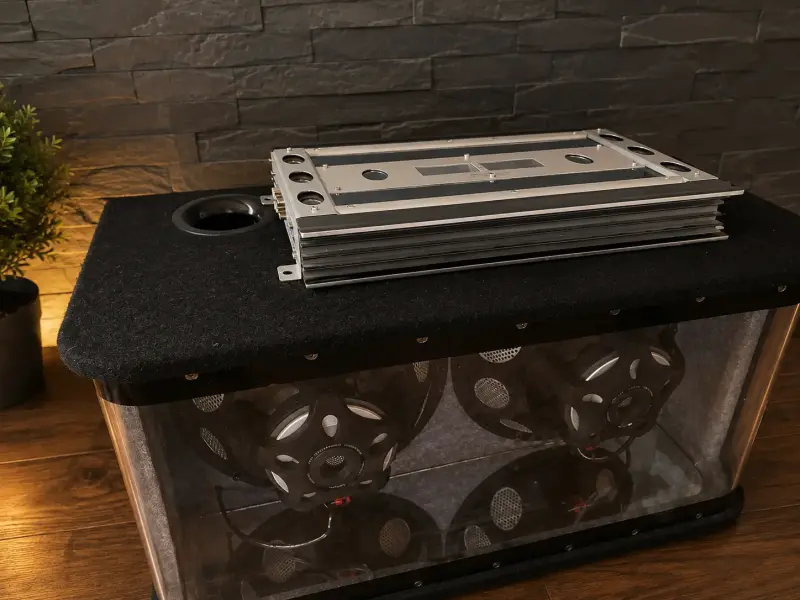 Caja de Subwoofer con Amplificador para Auto