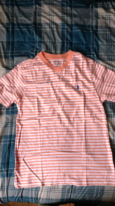 Polera a rayas Polo Ralph Lauren naranja - miniatura 1