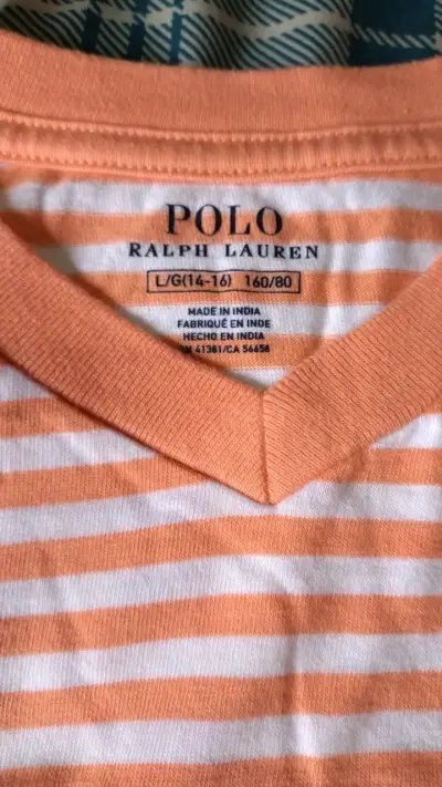 Polera a rayas Polo Ralph Lauren naranja - miniatura 3