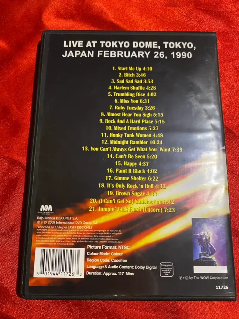 DVD Rolling Stones Steel Wheels en vivo Tokyo 1990 - 3