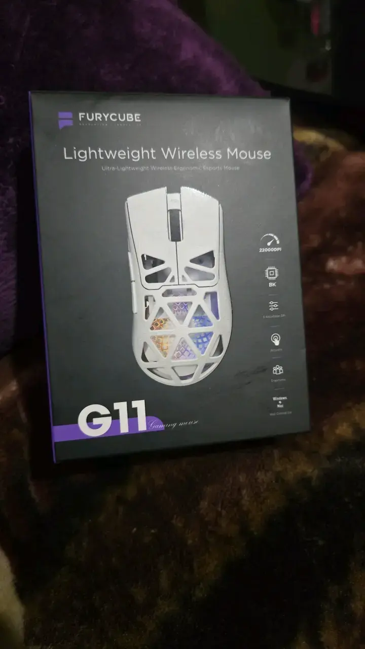 Mouse inalámbrico ligero FuryCube G11 para gaming - 1