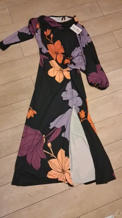 Vestido largo floral Sfera para mujer - miniatura 1