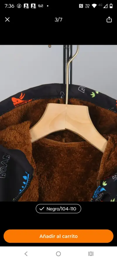 Conjunto de gorro y bufanda con dinosaurios para niños - miniatura 4