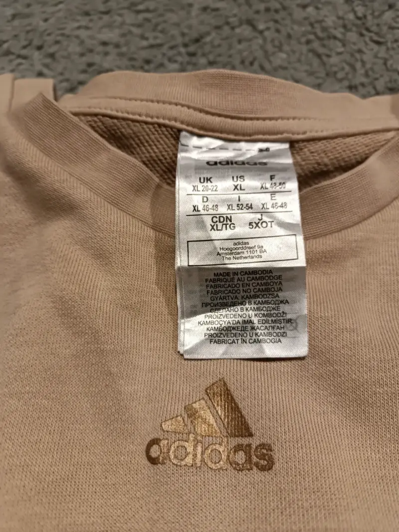 Polerón beige Adidas talla XL - 3