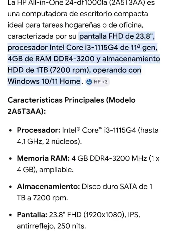 Computador HP All-in-One 24 pulgadas Intel Core i3 - 2