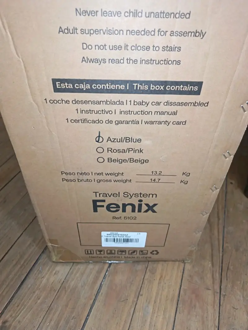 Coche Cuna Bebesit Travel System Fénix Azul - 3