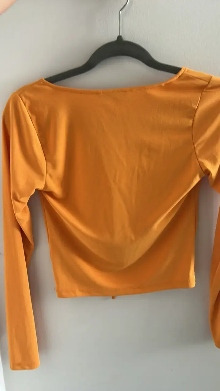 Polera manga larga mostaza (naranja) Zara - 2