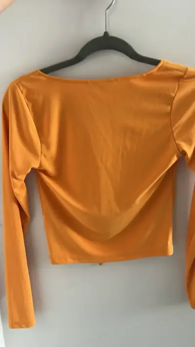 Polera manga larga mostaza (naranja) Zara - miniatura 2