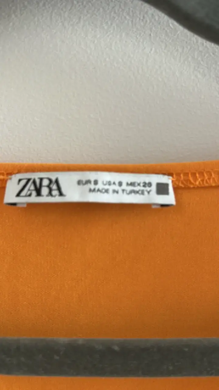 Polera manga larga mostaza (naranja) Zara - 4
