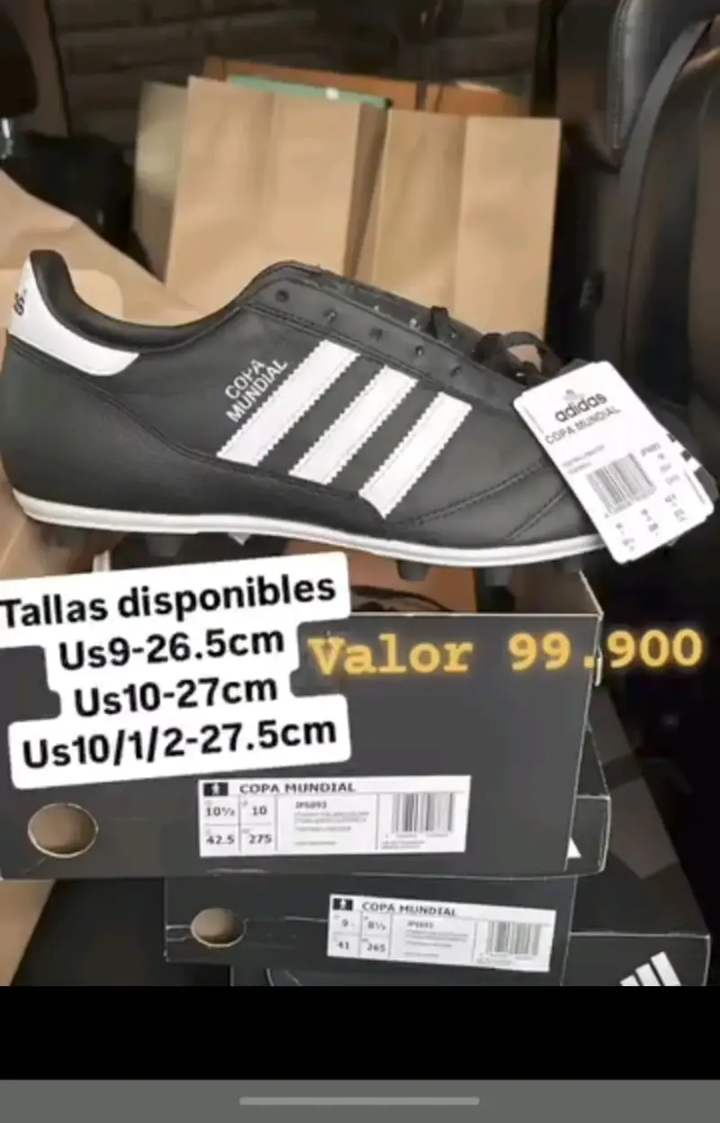 Botines de fútbol Adidas Copa Mundial negros - 2