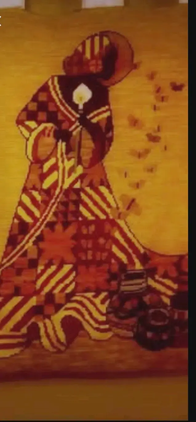 Tapiz decorativo artesanal con diseño étnico - 2
