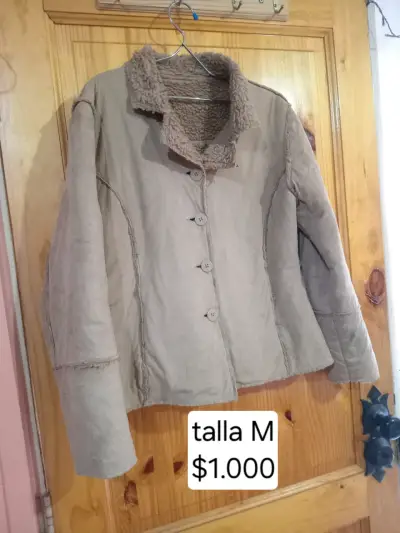 Abrigo acolchado morado y negro talla M - miniatura 3