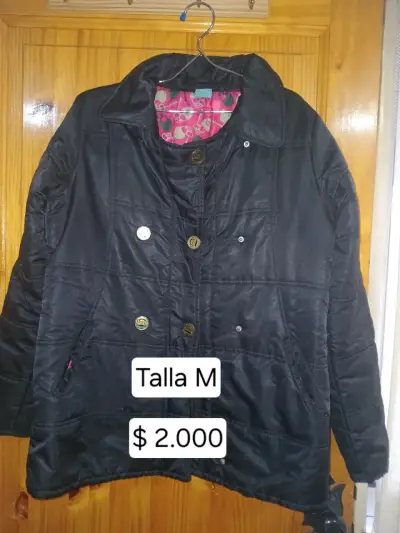 Abrigo acolchado morado y negro talla M - miniatura 5