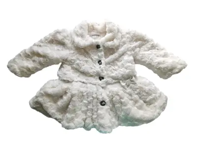 Abrigo peludo blanco Limonada 9 meses - miniatura 1