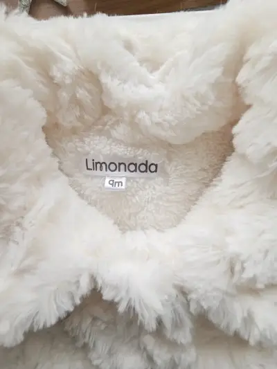 Abrigo peludo blanco Limonada 9 meses - miniatura 2