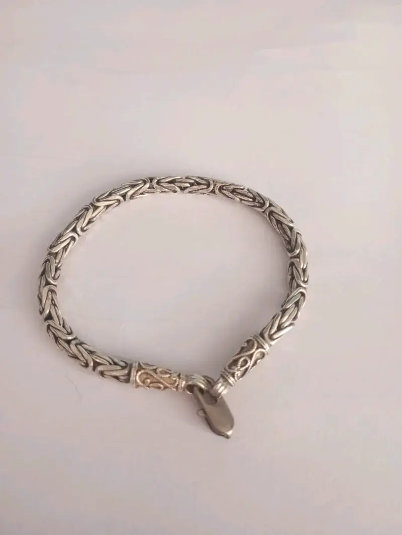 Pulsera de plata estilo trenzado