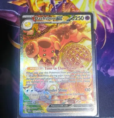 Carta Pokémon Dachsbun ex 169/142 edición especial - miniatura 1