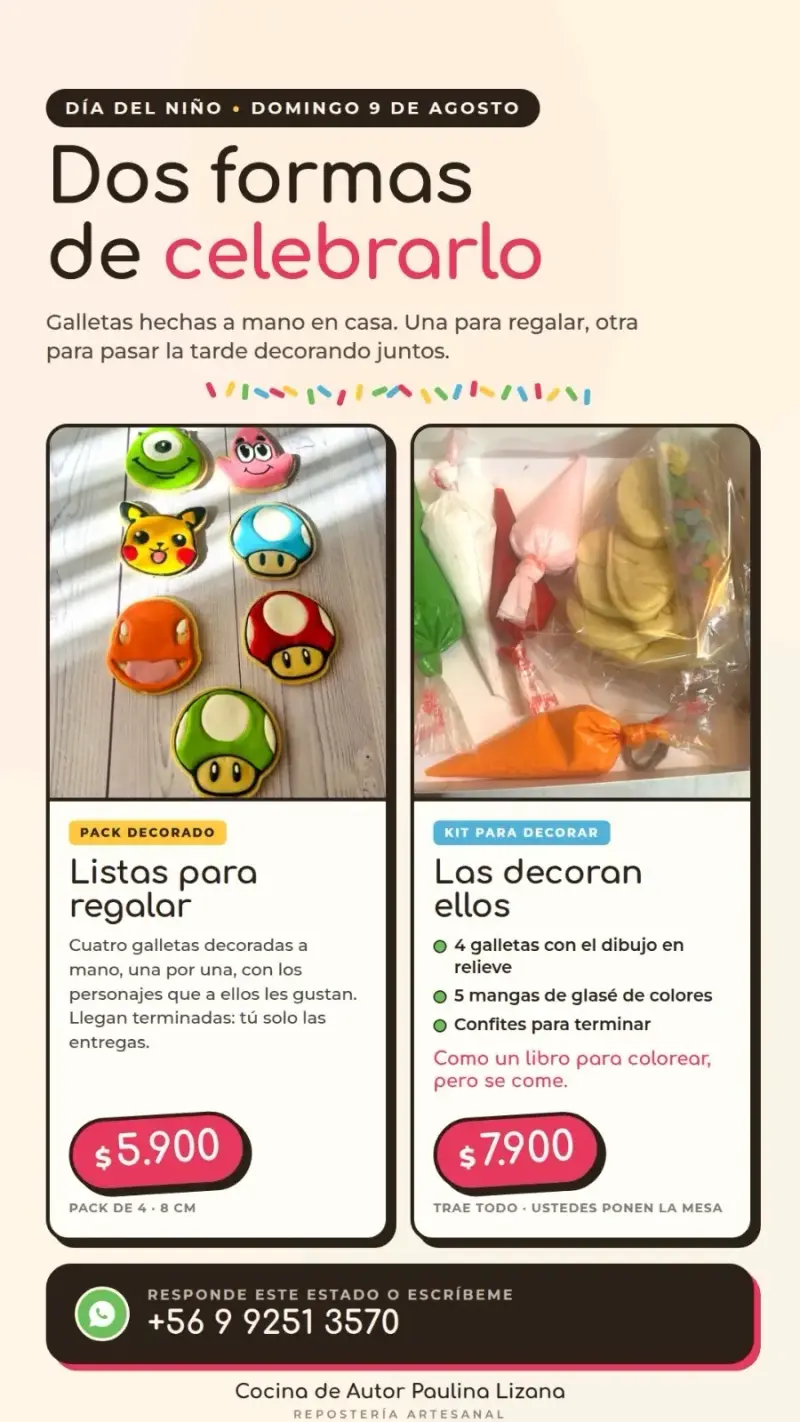 Galletas decoradas para regalar o decorar