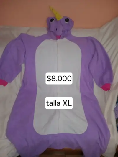Disfraz de unicornio morado talla XL - miniatura 1