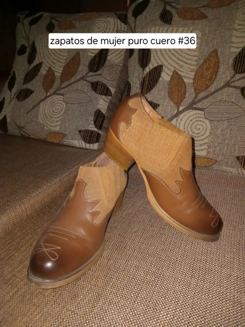 Zapatos de Mujer de Cuero Talla 36 - 4