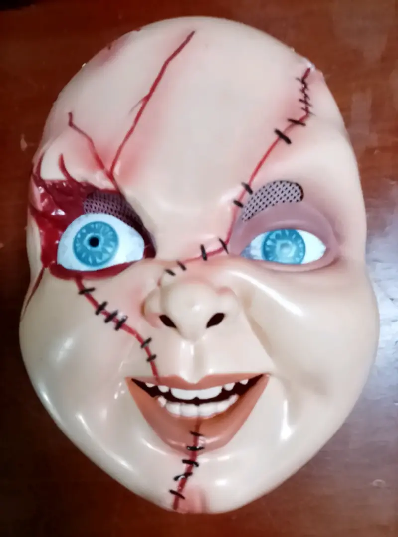 Máscara de disfraz de terror Chucky