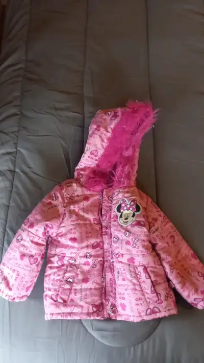 Chaqueta infantil Minnie Mouse rosa con capucha - miniatura 1