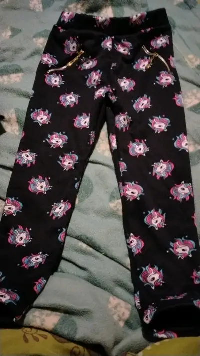 Leggings infantiles con estampado de unicornios - miniatura 1