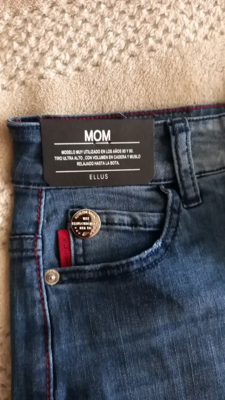 Jeans Mom Fit Mujer Ellus Talla 34 - 2