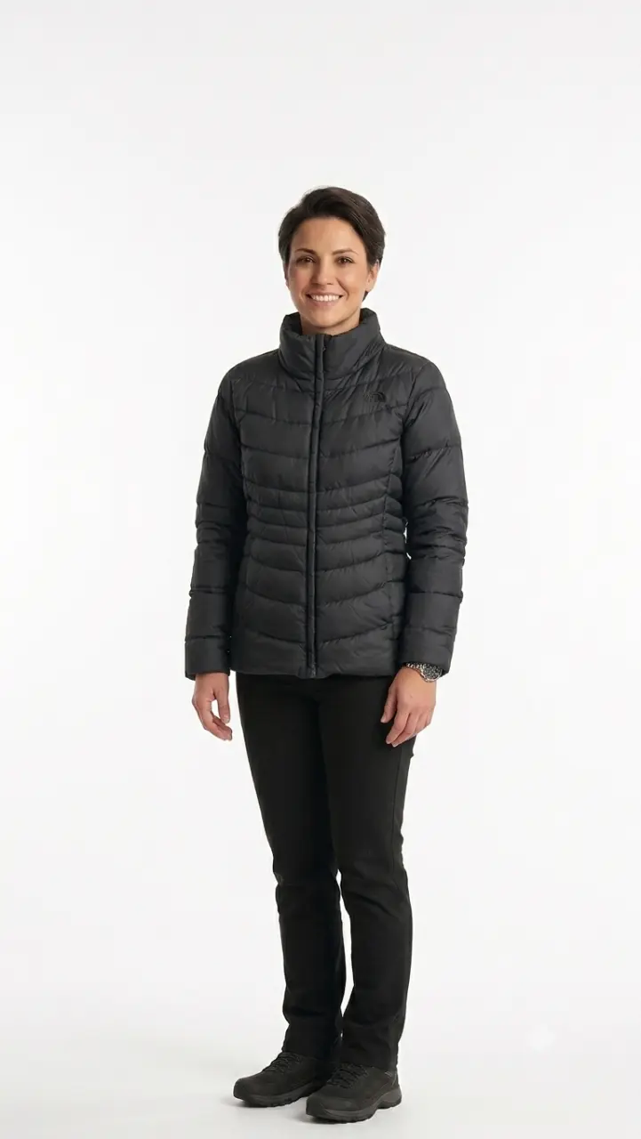 Chaqueta acolchada negra The North Face para mujer - 4