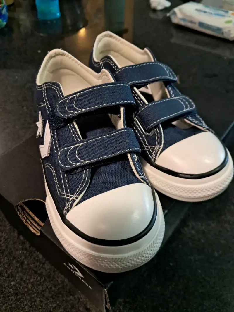 Zapatillas de lona azul para niños Converse # 25