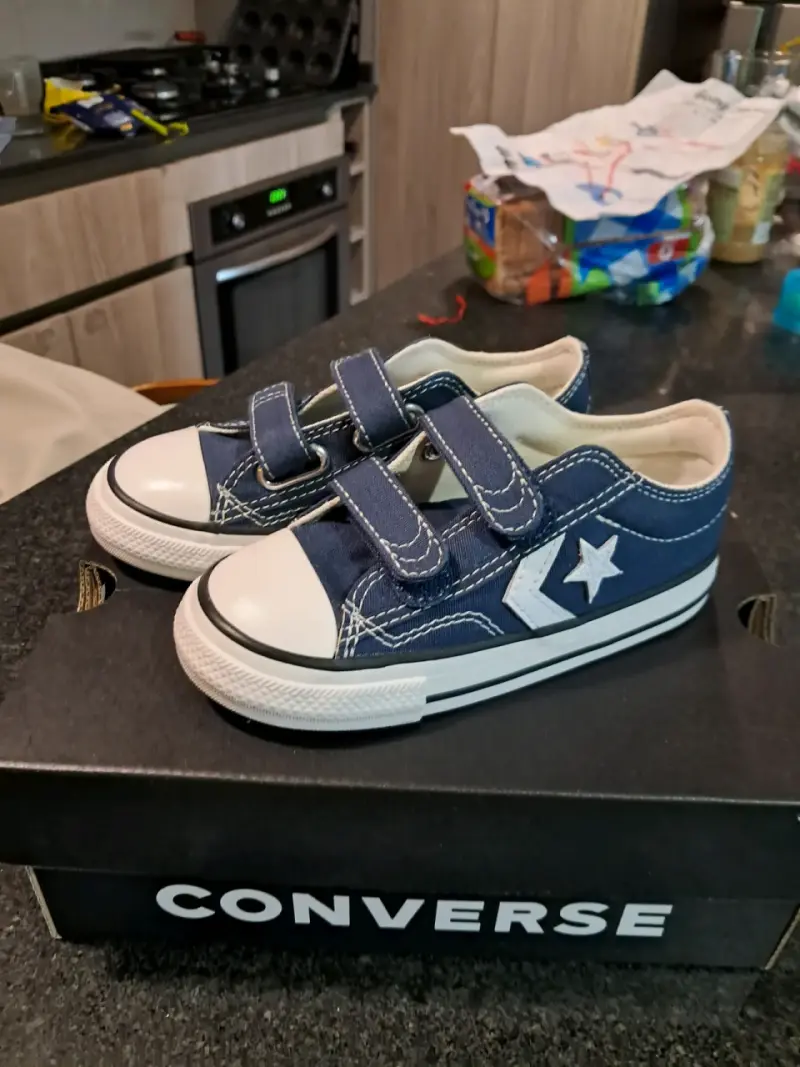 Zapatillas de lona azul para niños Converse # 25 - 3