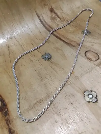 Cadena de plata tourbillon para hombre 65cm - miniatura 1