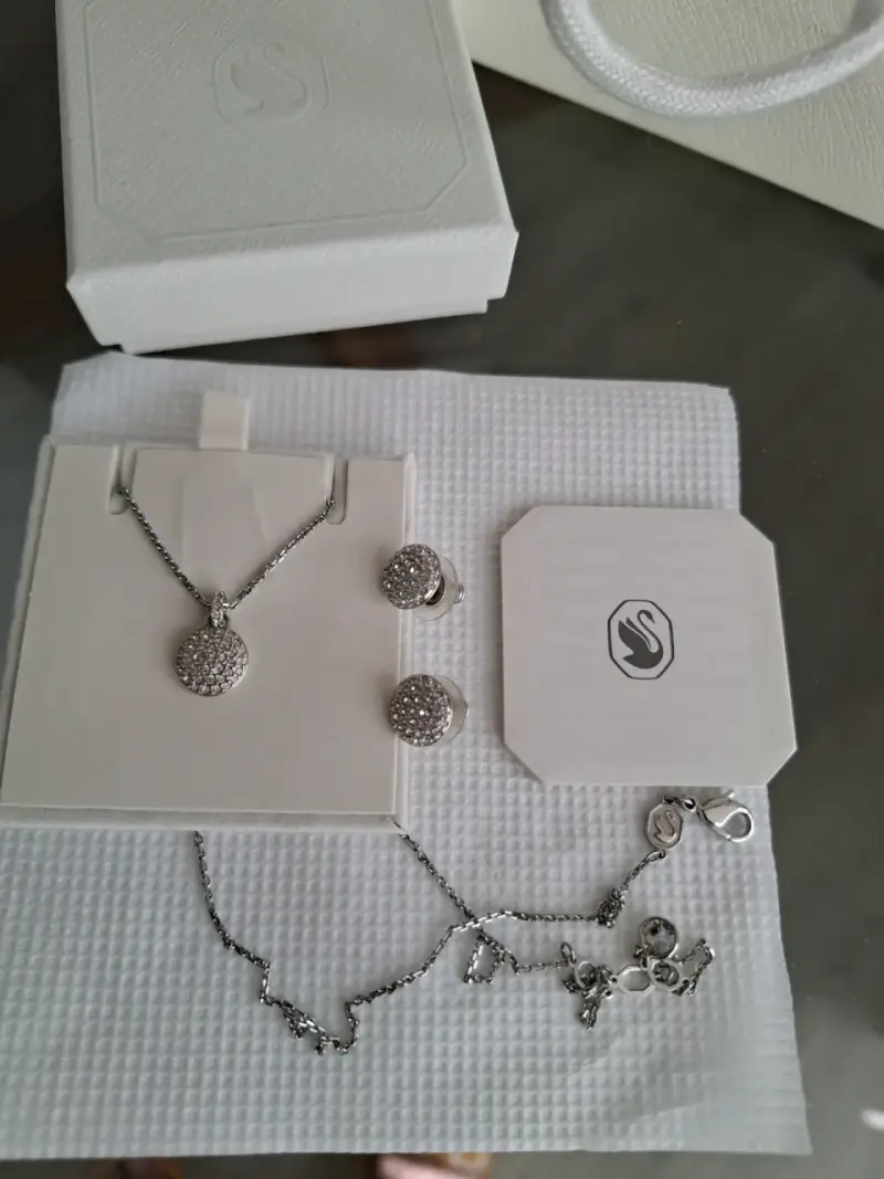 Conjunto de joyería de plata con cristales - 2